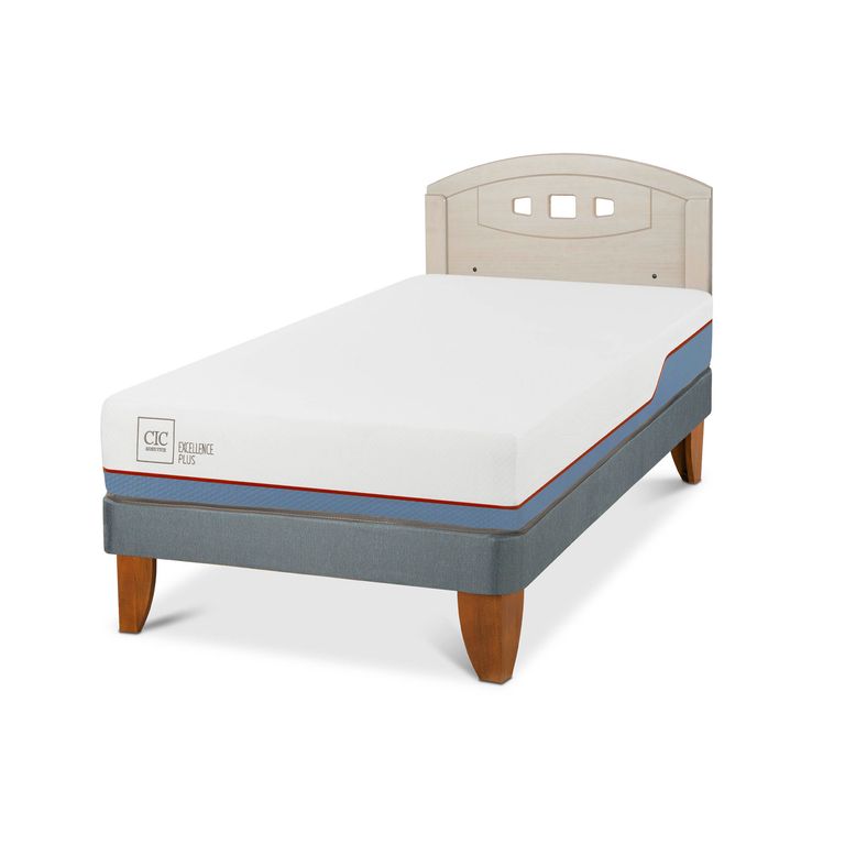 Cama Europea Excellence Plus 1.5P Respaldo Gales Alpino