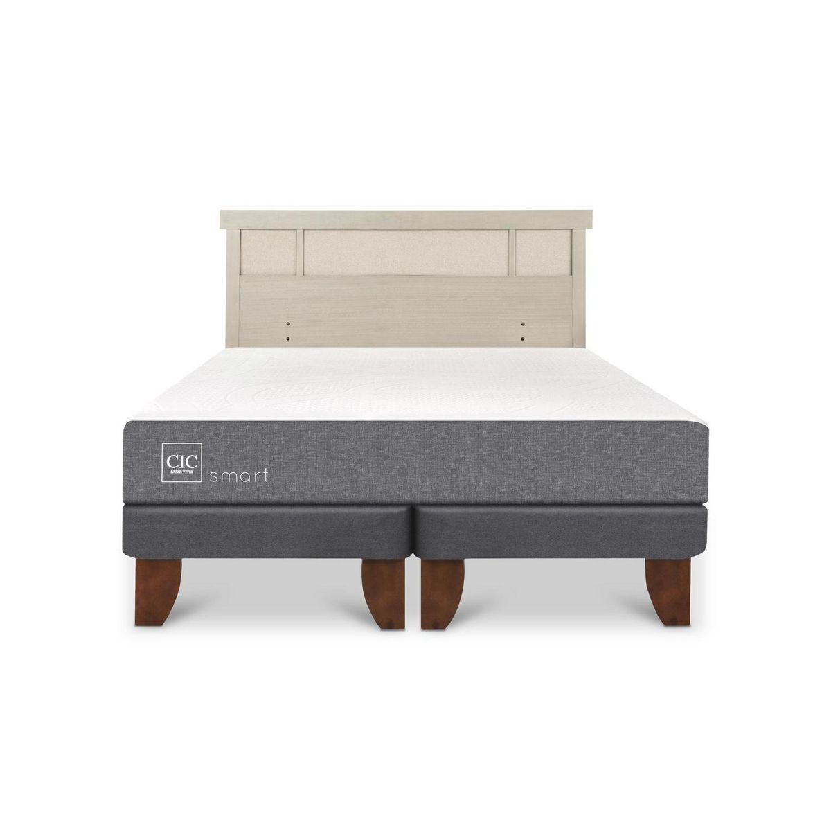 CIC - Cama Europea Smart King Respaldo Dublin Alpino