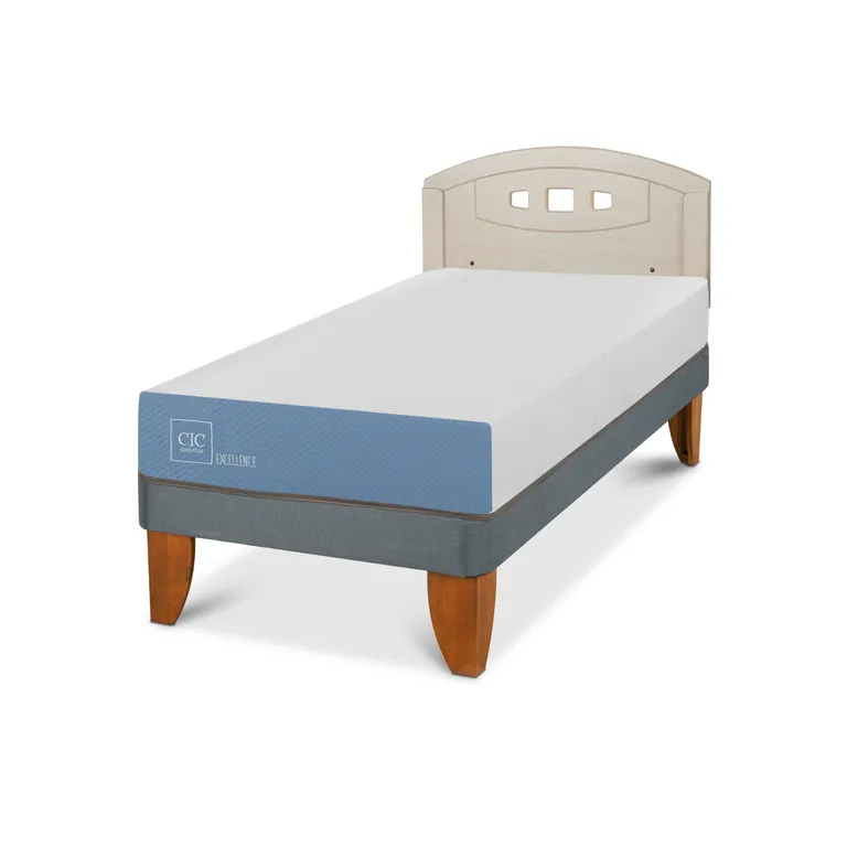 Cama Europea Excellence 1P Respaldo Gales Alpino