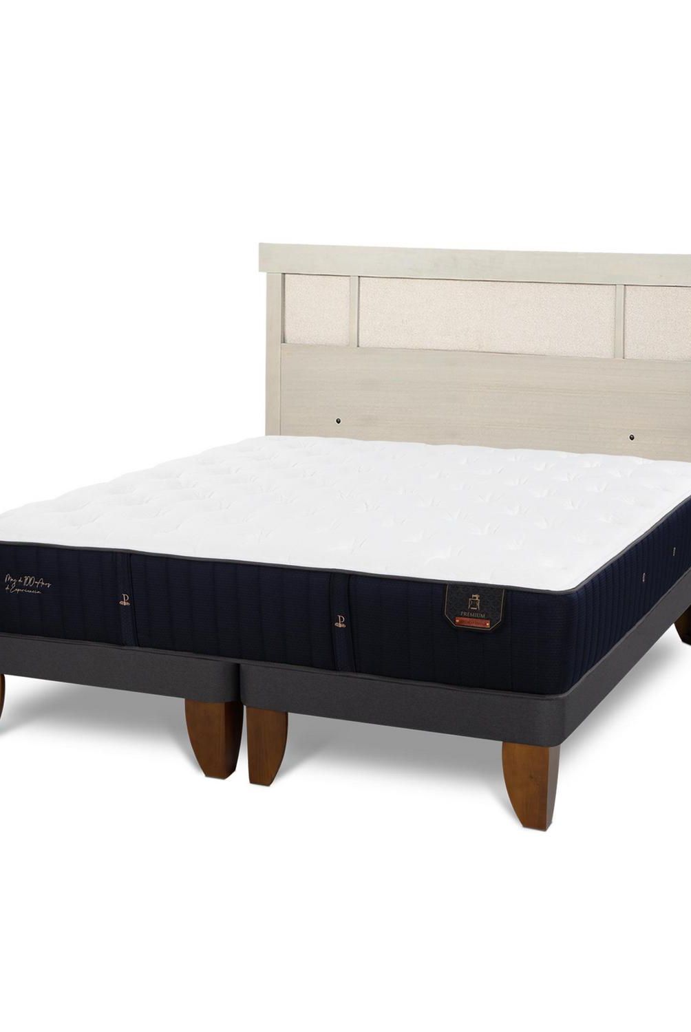 CIC - Cama Europea premium 2p bd Respaldo Dublin alpino