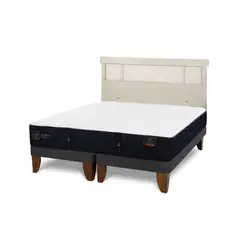 CIC - Cama Europea premium 2p bd Respaldo Dublin alpino