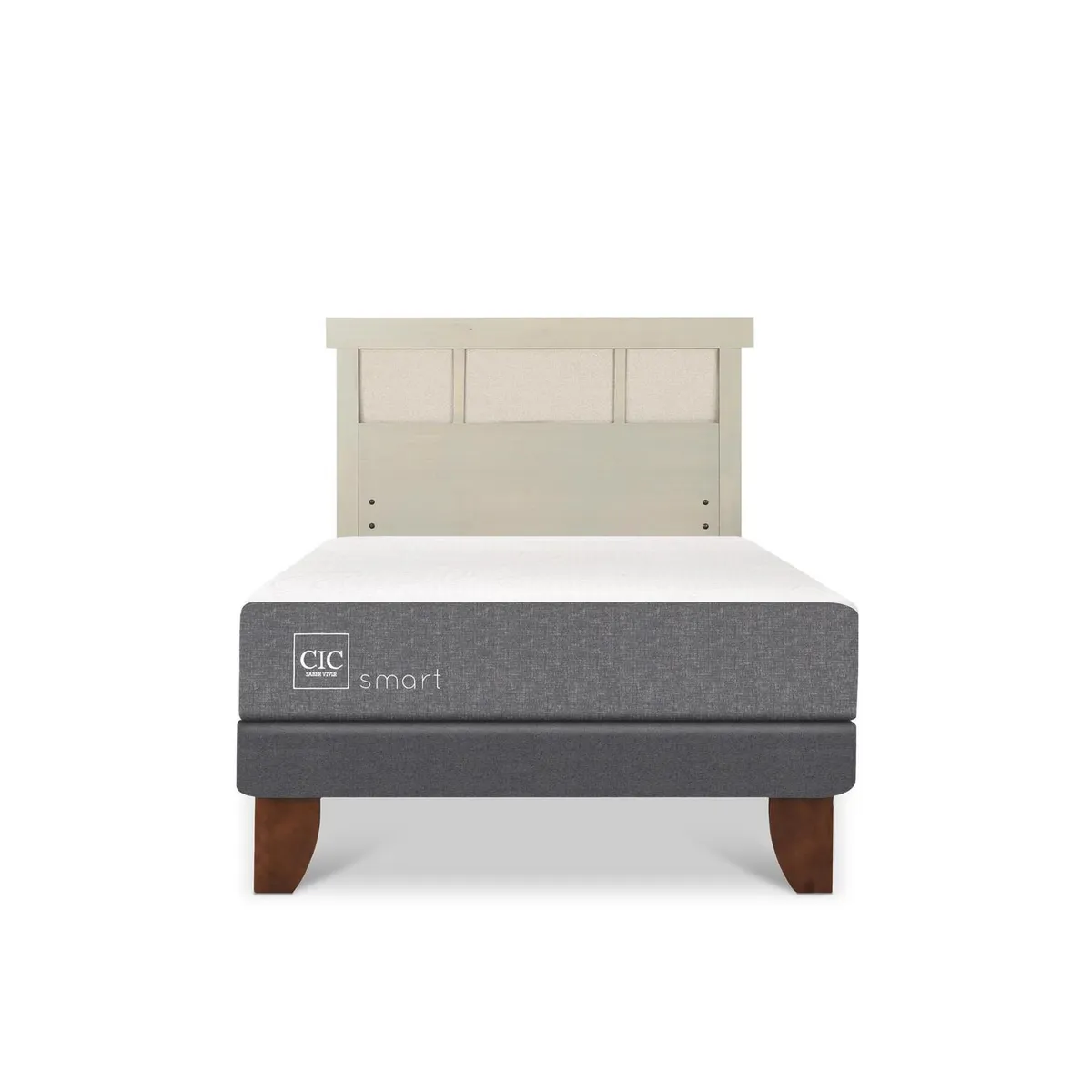 CIC - Cama Europea Smart 1.5p respaldo Dublin alpino