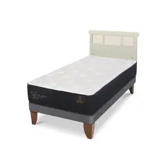 CIC - Cama Europea premium 1.5p Respaldo Dublin alpino