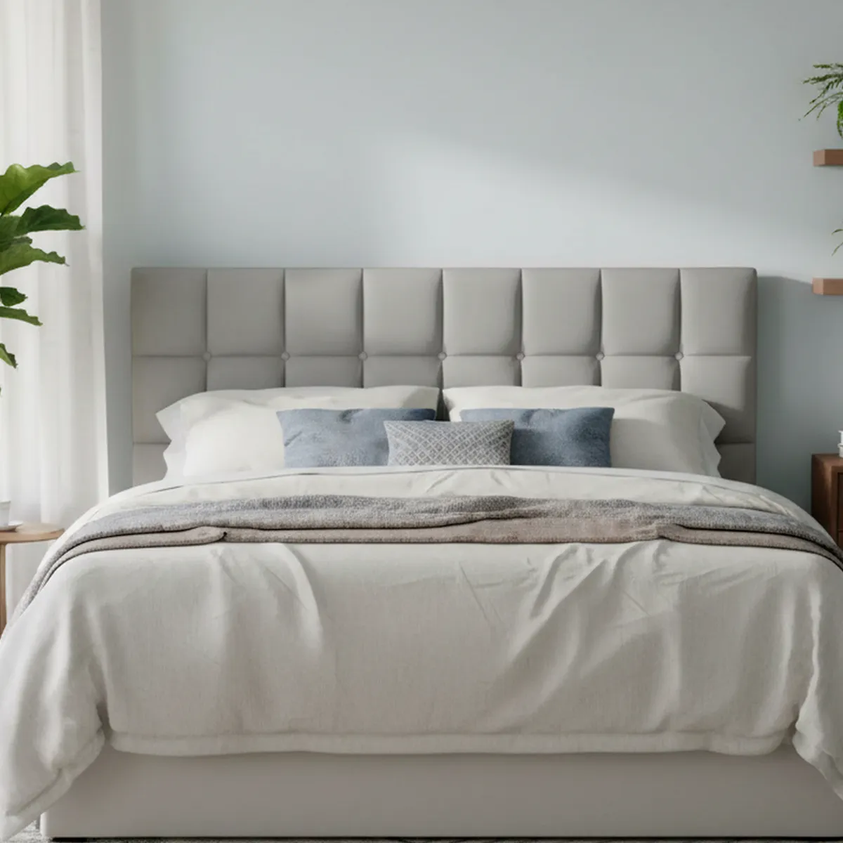 CIC - Respaldo King Sile Gris ceniza