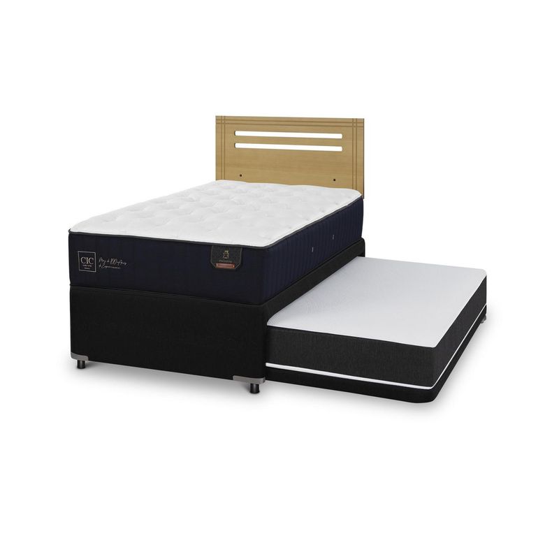 CIC - Divan  premium black  Respaldo munich mostaza