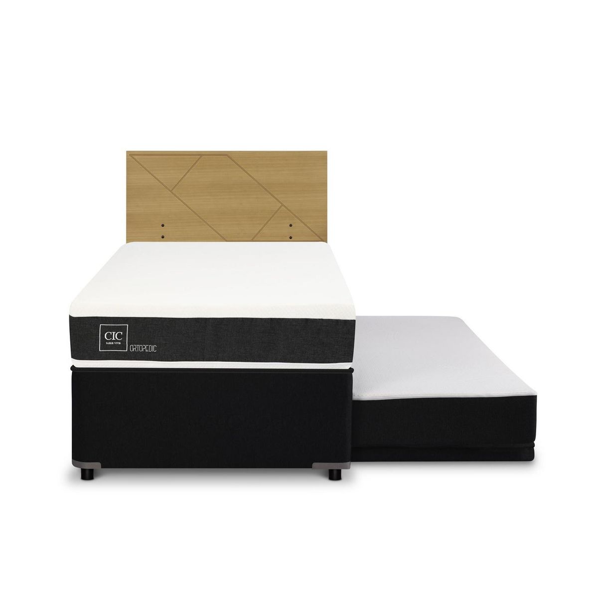 CIC - Divan ortopedic black Respaldo villarrica mostaza