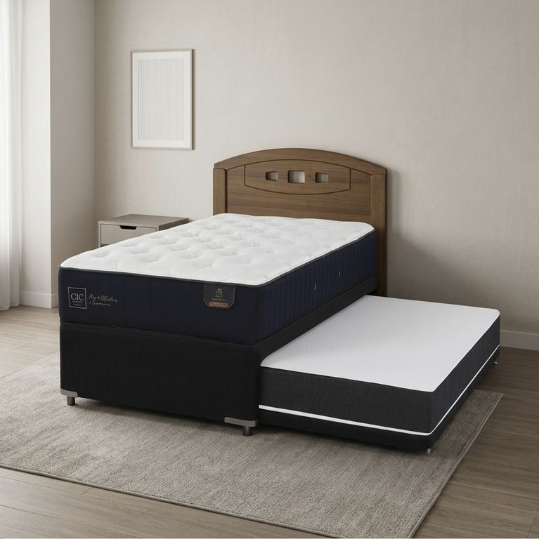 Divan Premium Black Respaldo Gales Mostaza
