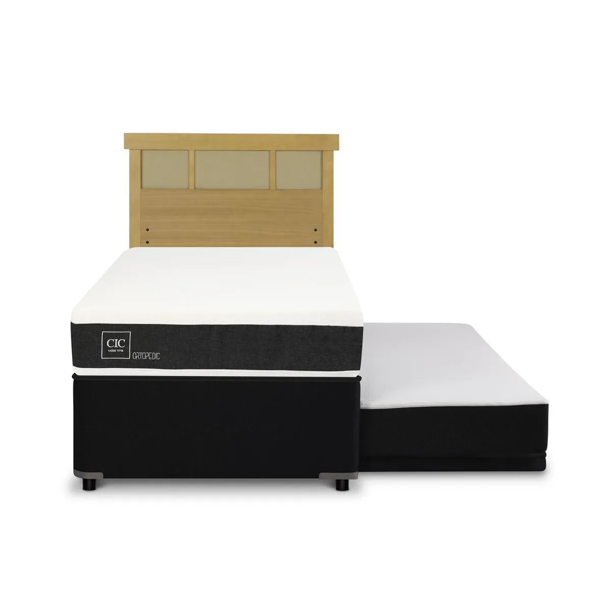 CIC - Diván 1.5 plazas Nido Ortopedic Negro; blanco