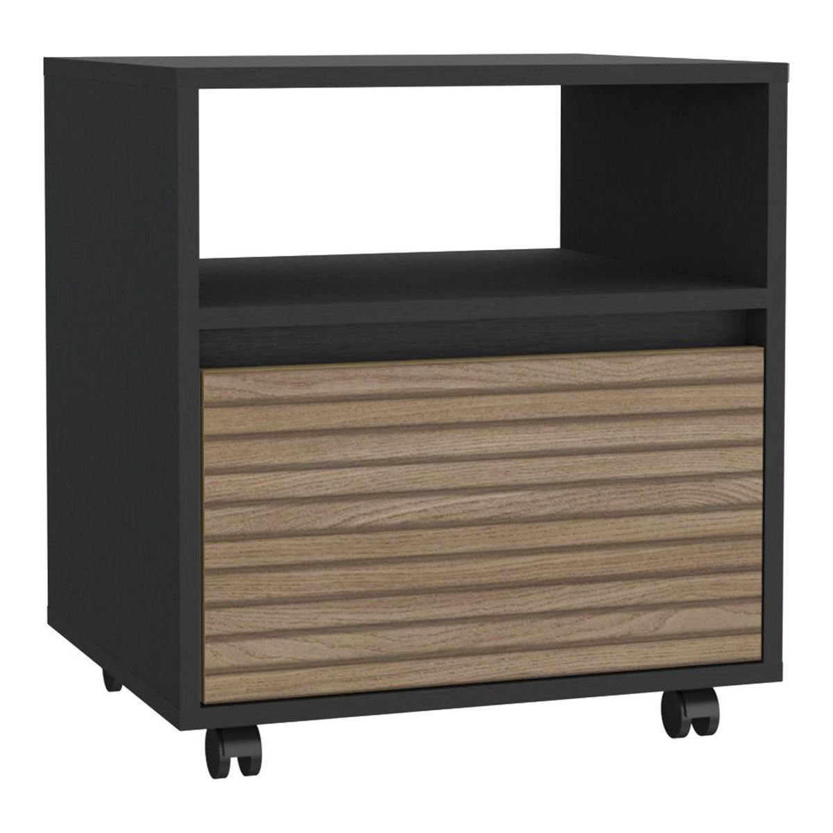 TUHOME - Velador 1 Cajón(es) Rookie 48.1x52x40 cm Wengue