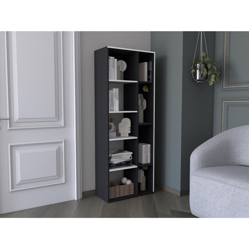 TUHOME - Librero Rookie MDP 9 Nivel(es) 60x160x30 cm Blanco