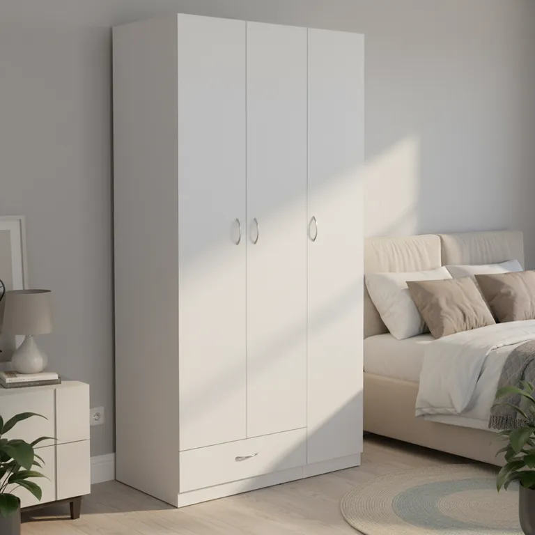 Clóset 3 Puerta(s) 1 Cajón(es) 4 Repisa(s) 90x184.6x47.3 cm