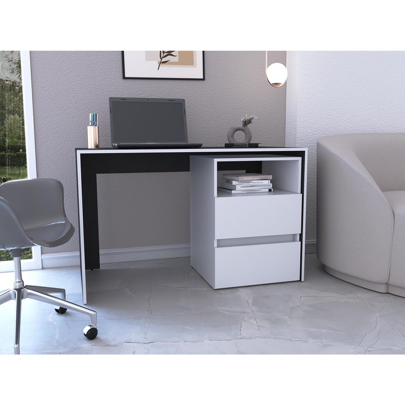 TUHOME - Mesa escritorio Rookie Blanco 120x75x60 cm