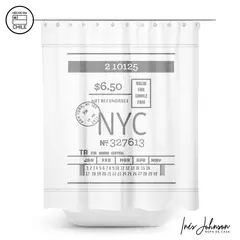 INES JOHNSON - Cortina Baño Ticket Nyc 180x180 cm