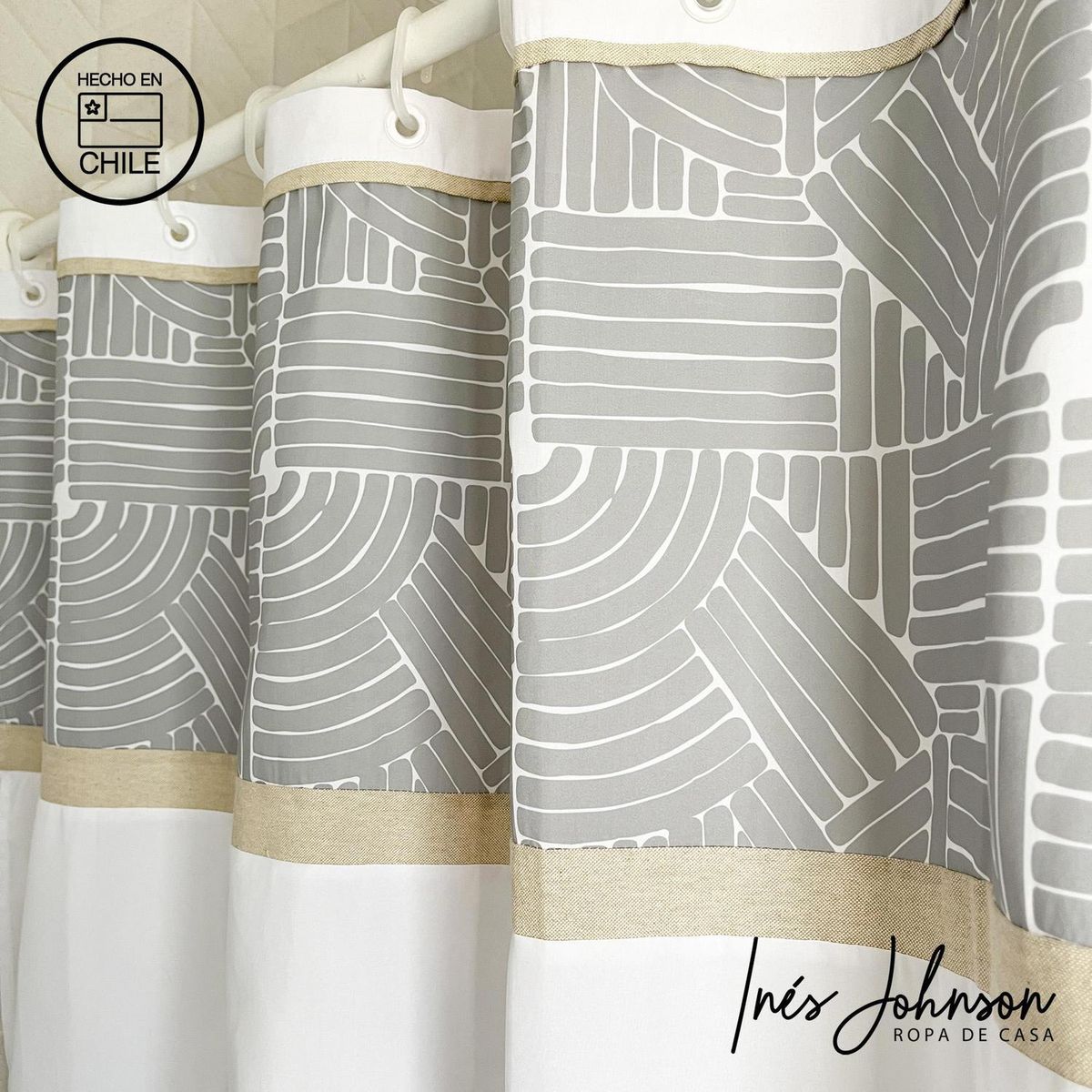 INES JOHNSON - Cortina Baño Solar 180x180 cm