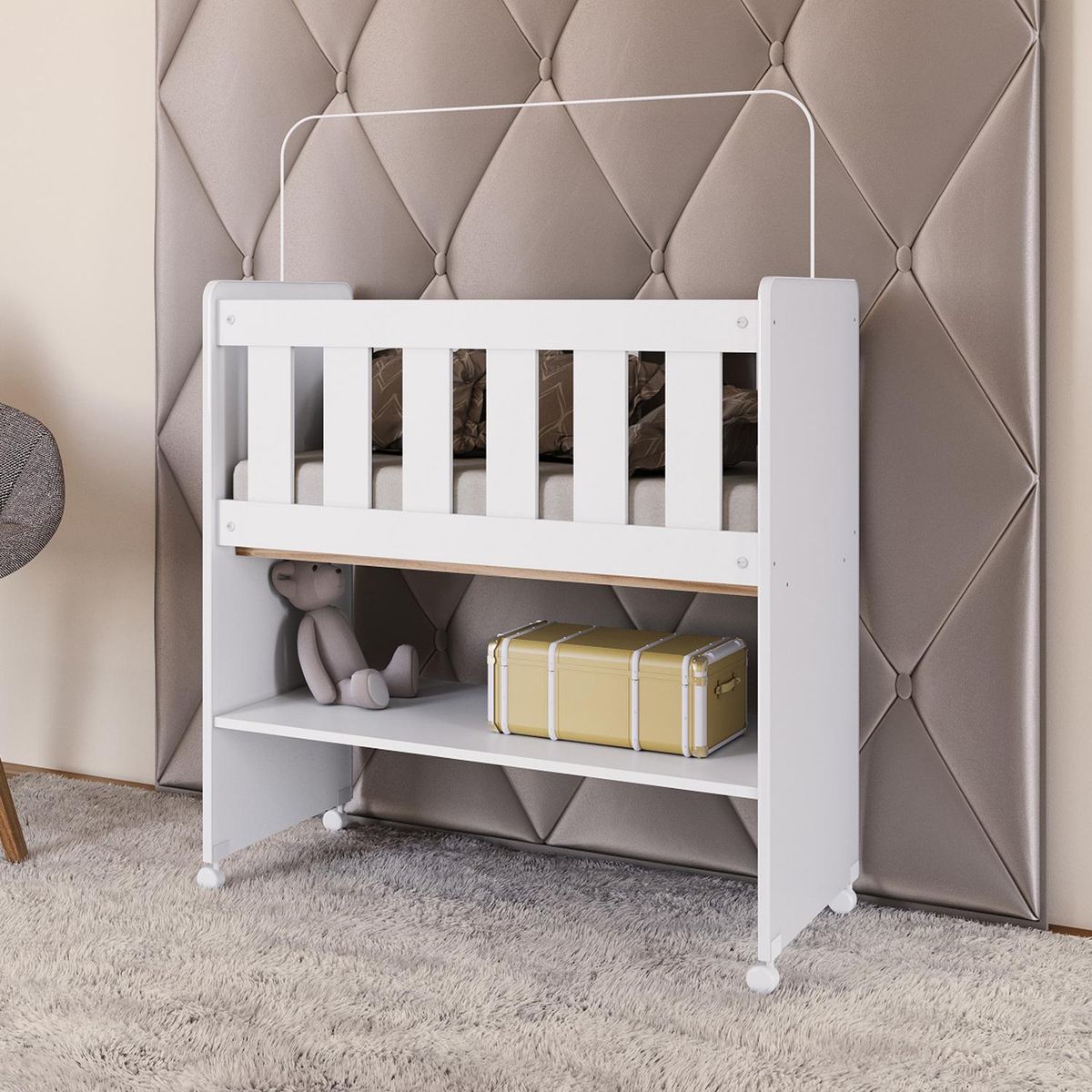 YARDAS - Mini Cuna Teruel Blanco 96x90x45 cm