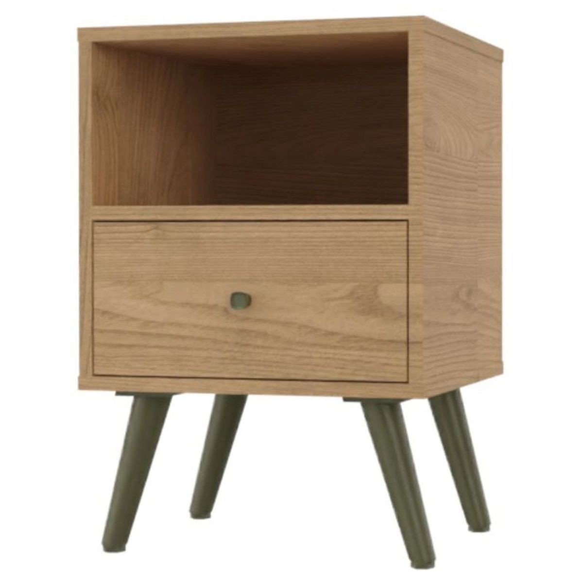 YARDAS - Velador 1 Cajón(es) Jaén 39x54x30 cm Nogal