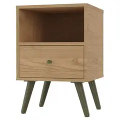 YARDAS - Velador 1 Cajón(es) Jaén 39x54x30 cm Nogal