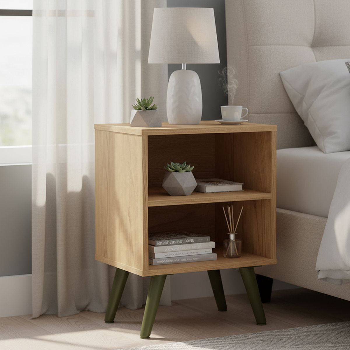 YARDAS - Velador Lérida 39x54x30 cm Nogal