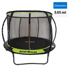 KIDSCOOL - Cama Elástica 305x230x305 cm Azul/ Negro