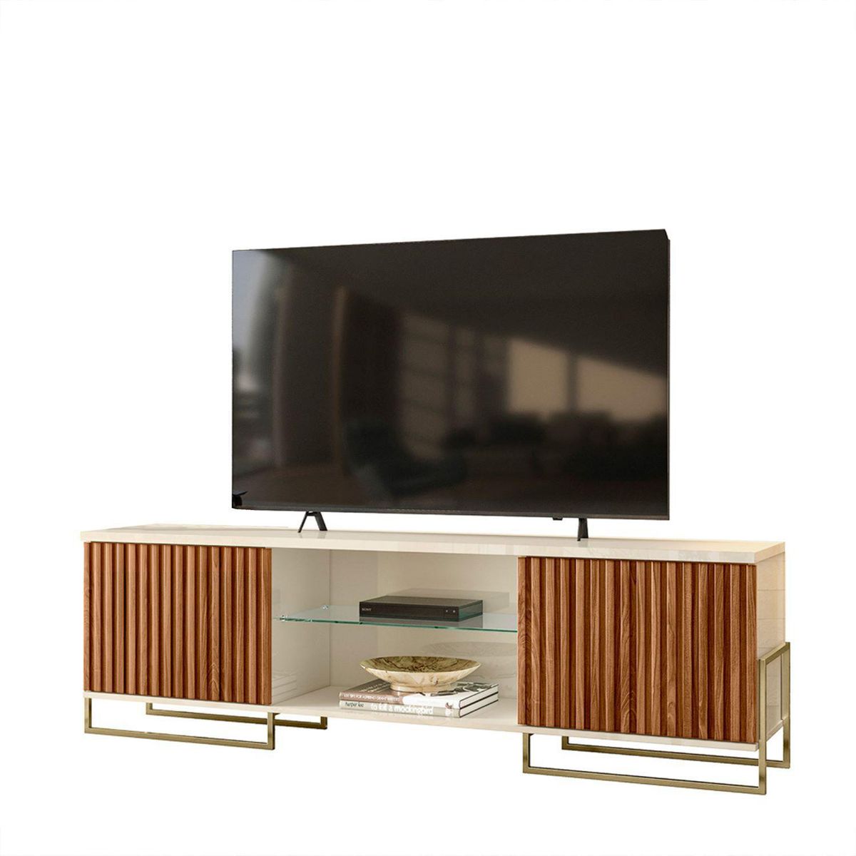 YARDAS - Rack 75 " Metall 1.8 Cinamomo Miel 180x54x36 cm