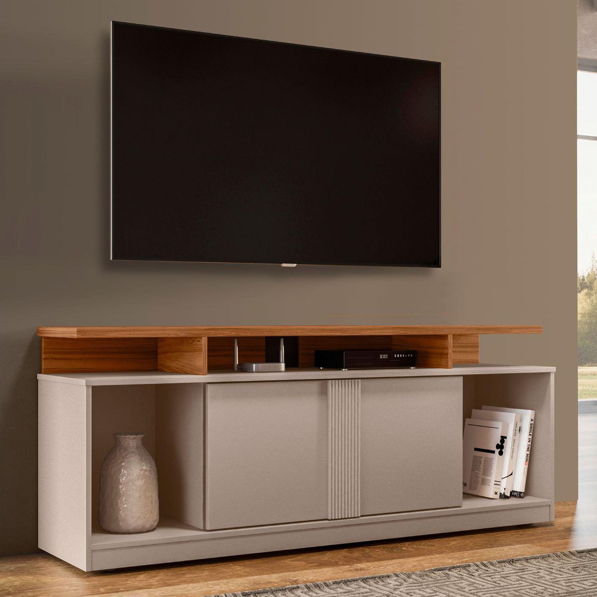 YARDAS - Rack 65 " Milan Gris Mate 150x61x37 cm