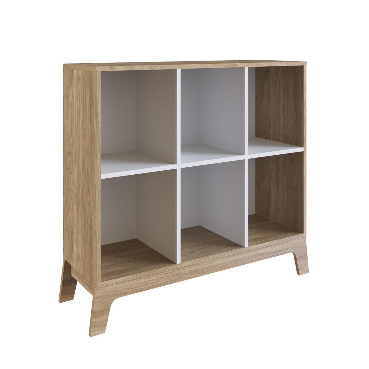 YARDAS - Estante Sevilla MDP 3 Nivel(es) 94x85x30 cm Blanco/Nogal