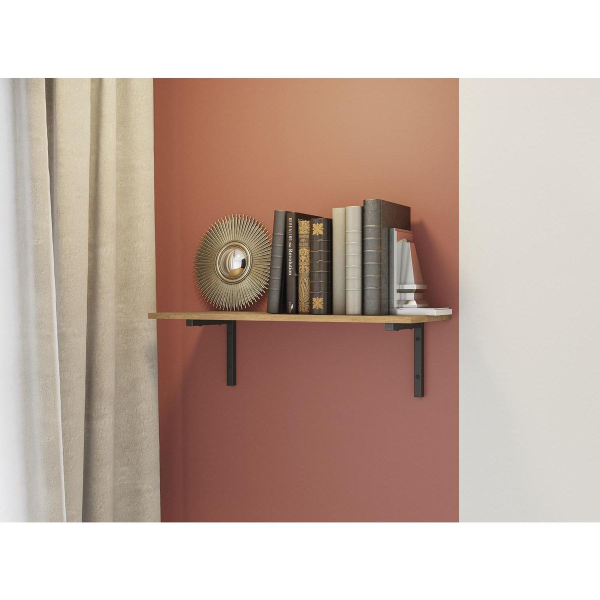 YARDAS - Repisa Merlo MDP 1 Nivel(es) 72x29x21 cm Nogal