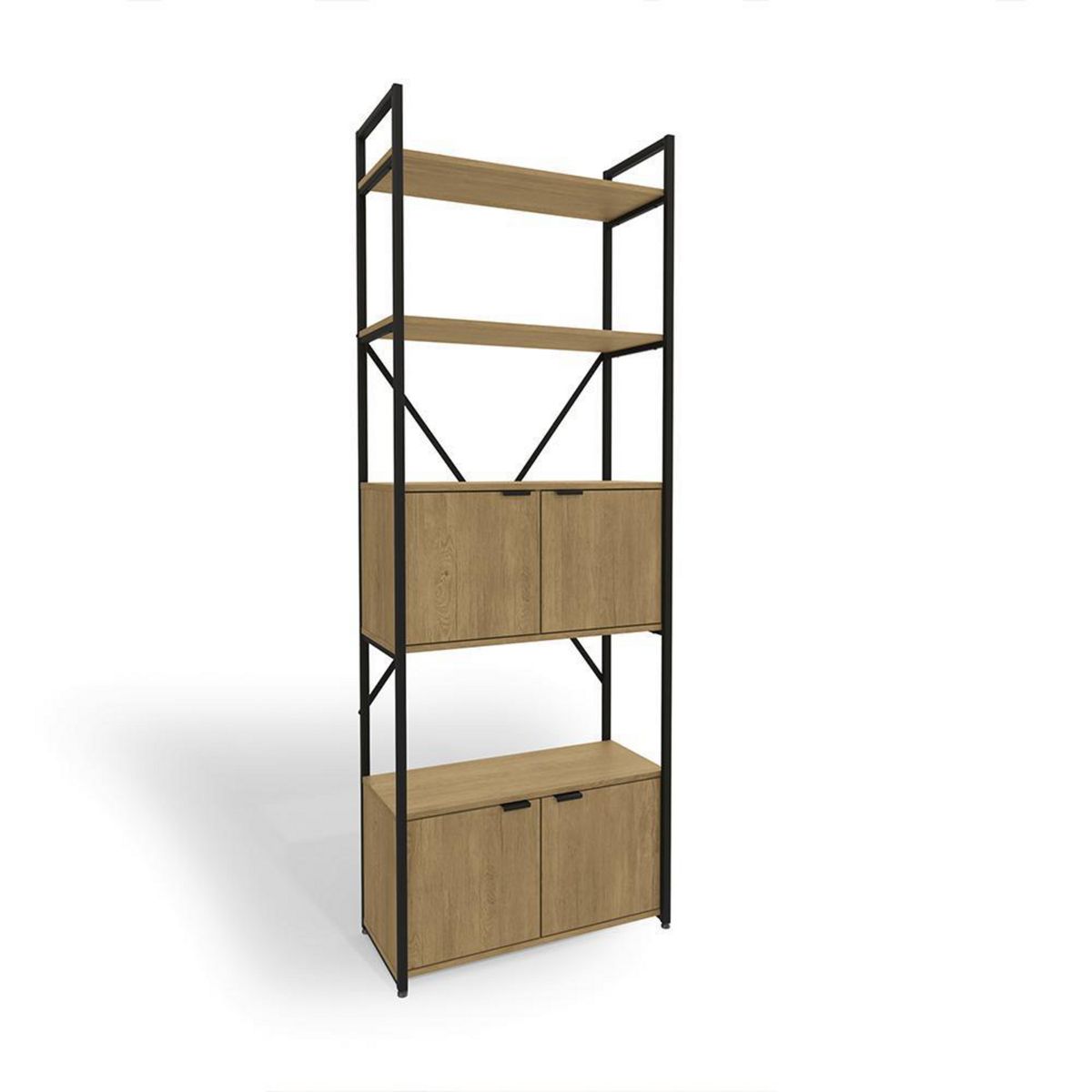 YARDAS - Estante Bariloche MDP 2 Nivel(es) 72x200x33 cm Nogal