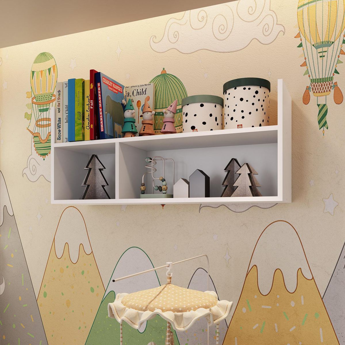 YARDAS - Repisa Murcia MDP 2 Nivel(es) 90x39x24 cm Blanco