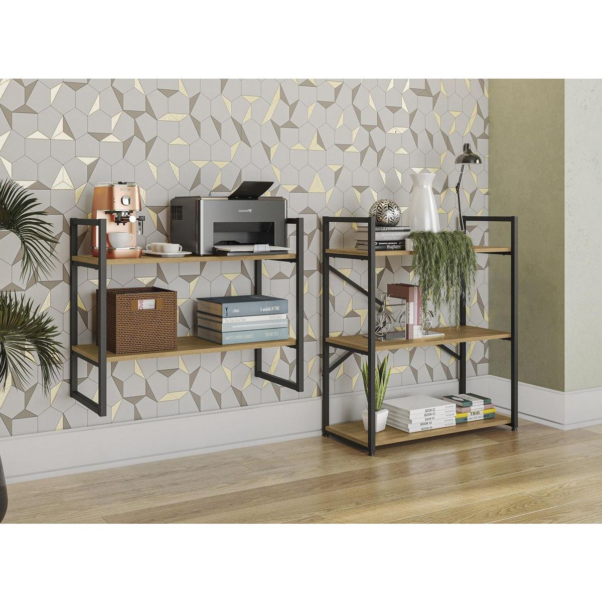 YARDAS - Estante Quilmes MDP 3 Nivel(es) 72x85x33 cm Nogal