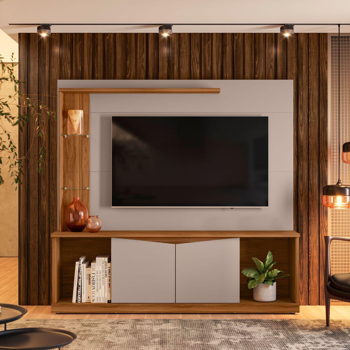 YARDAS - Estante 70 " Tucson Cinamomo Miel 180x174x36 cm