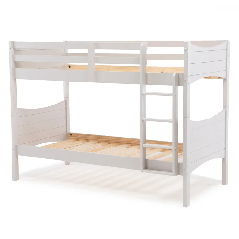 DECOCASA Camarote Desmontable Curvy 1 plaza Madera Off White