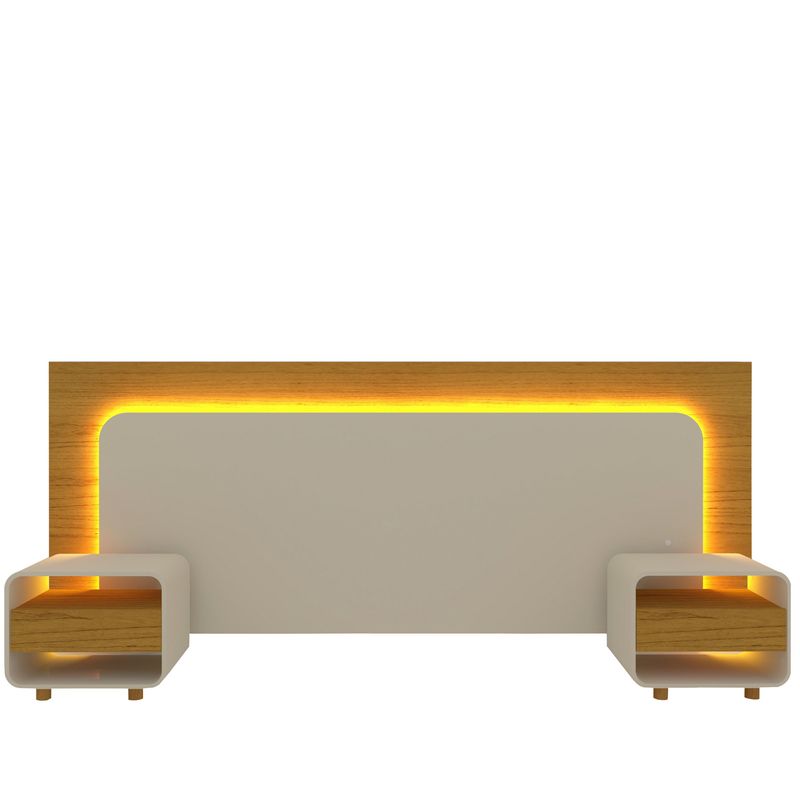 DECOCASA - Respaldo 2 plazas Innova Natural Off White