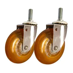 SCHIOPPA - Rueda Gel 75mm Naranjo 3/8"- 2 Unidades