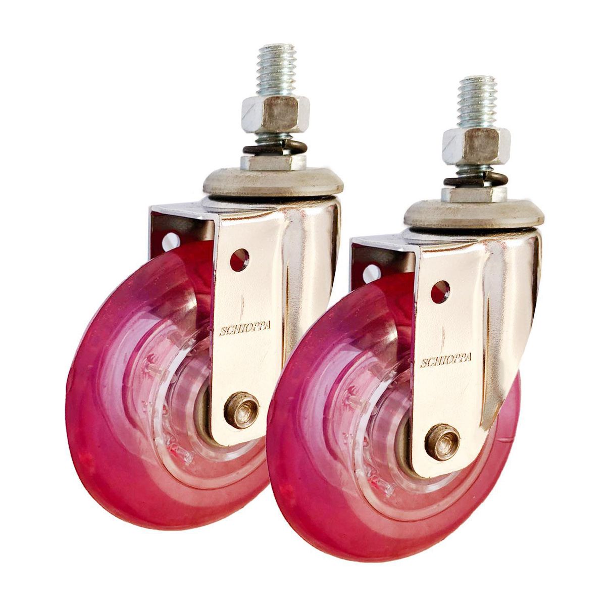 SCHIOPPA - Rueda Gel 3" Rosa - 2 Unidades