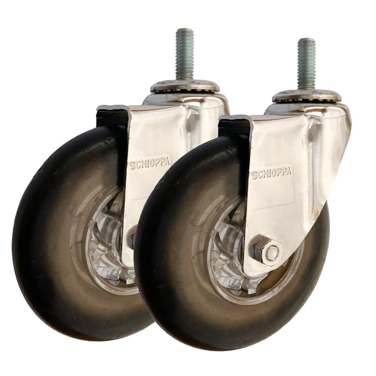 SCHIOPPA - Rueda Gel 100mm Negro 3/8" - 2 Unidades