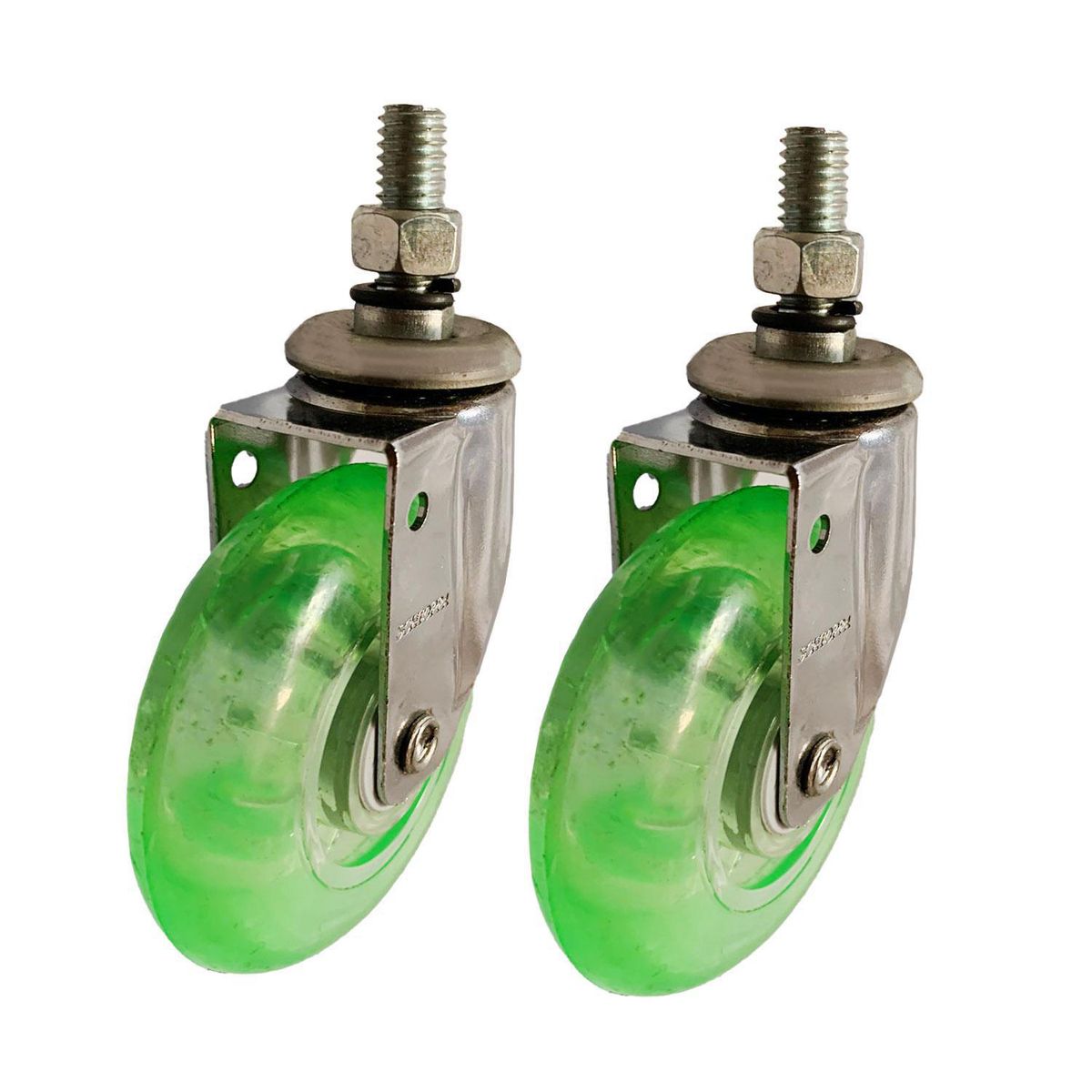 SCHIOPPA - Rueda Gel 75mm Verde 3/8"- 2 Unidades