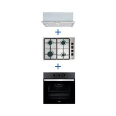 TEKA - Combo Horno 60+Encimera a Gas 4P+campana extraible Empotrada