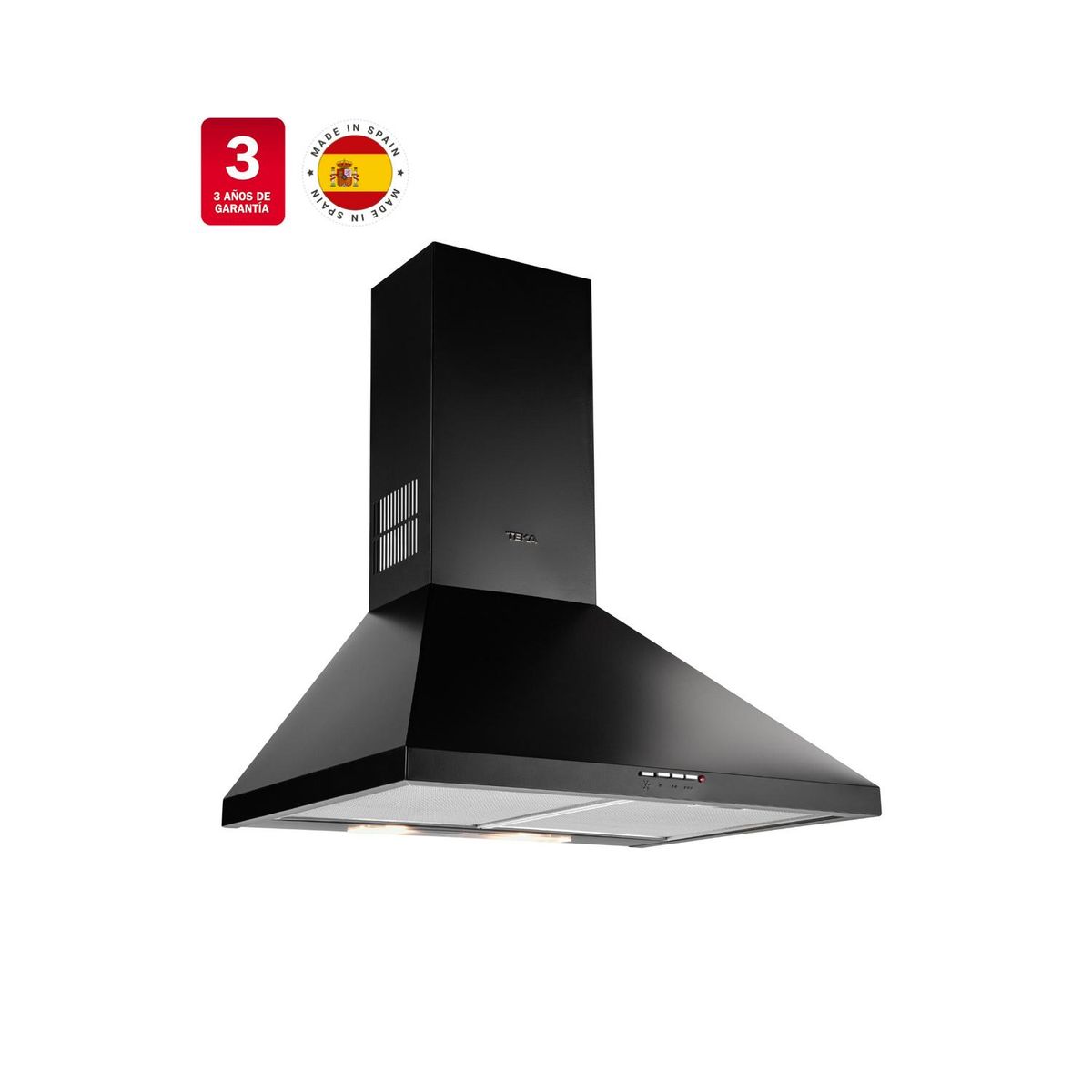 TEKA - Combo Horno Electrico+Encimera Gas 4P+Campana Decorativa 60 Negra