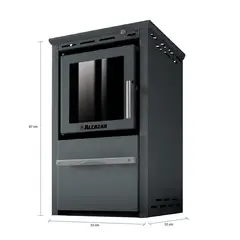 ALCAZAR - Estufa Leña Patagonia 480 GRIS