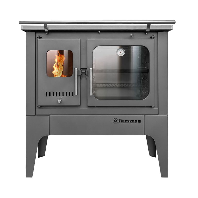 Cocina a Leña 1 Platos Inox Cocina a Leña Europea S900 Gris