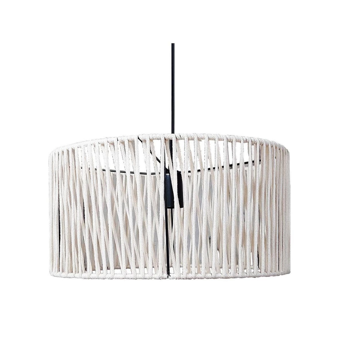 CONCEPT - Lámpara Colgante Bari 1 Luz Fibras Naturales Blanco