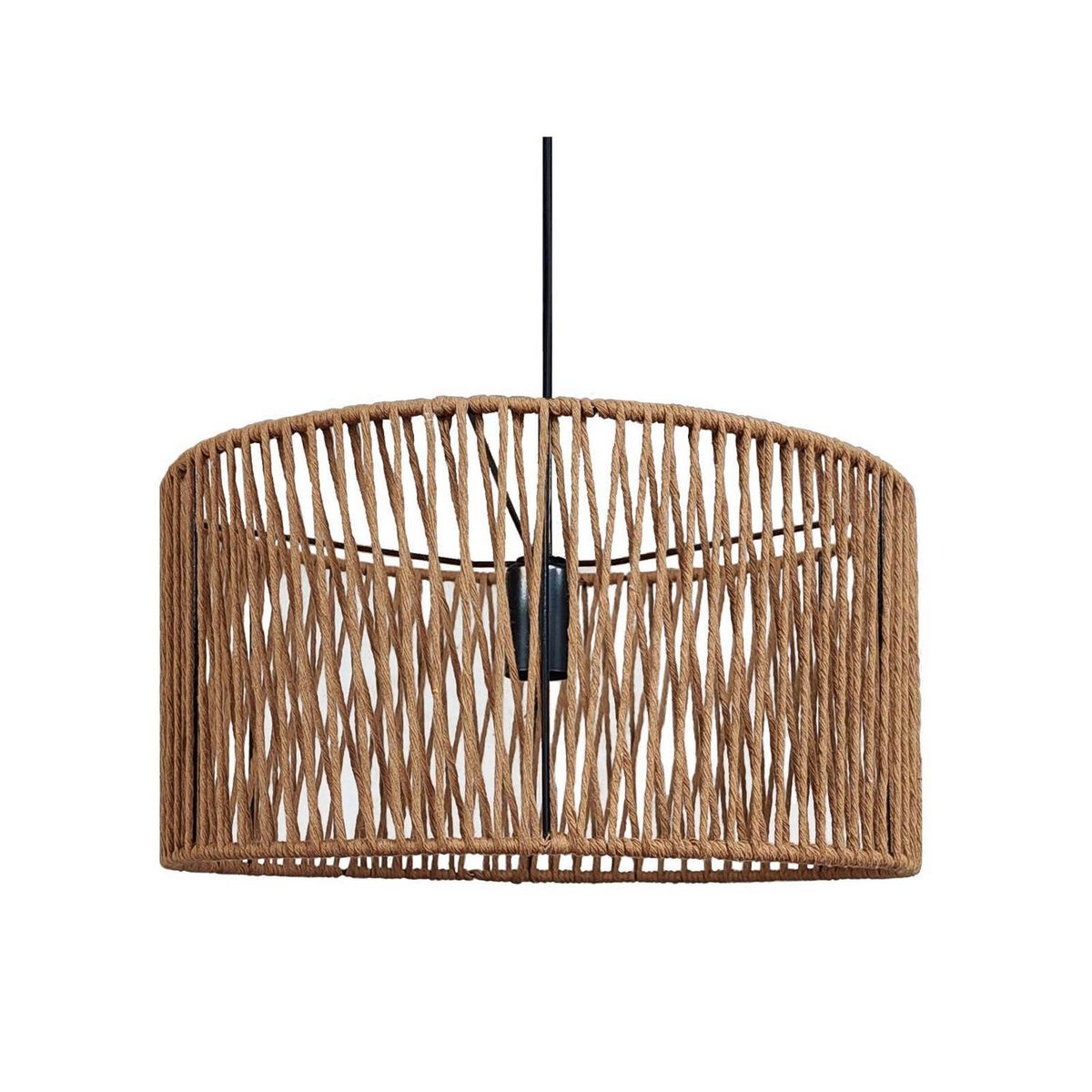 CONCEPT - Lámpara Colgante Bari 1 Luz Fibras Naturales Café