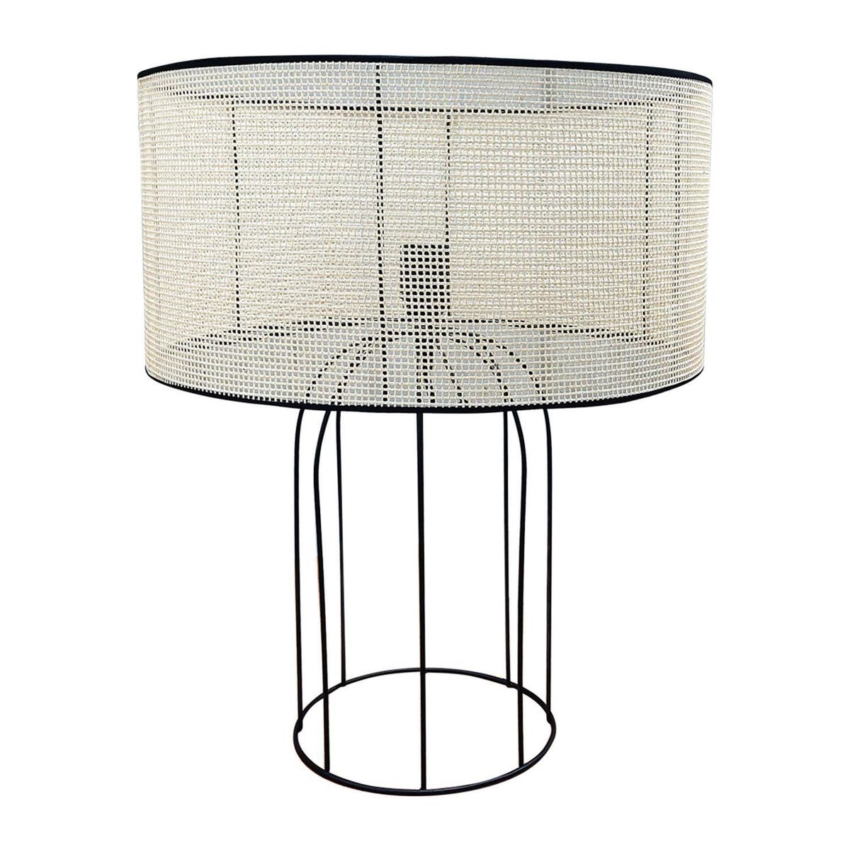 CONCEPT - Lámpara Sobremesa Rimini Crudo Blanco 40x55 cm