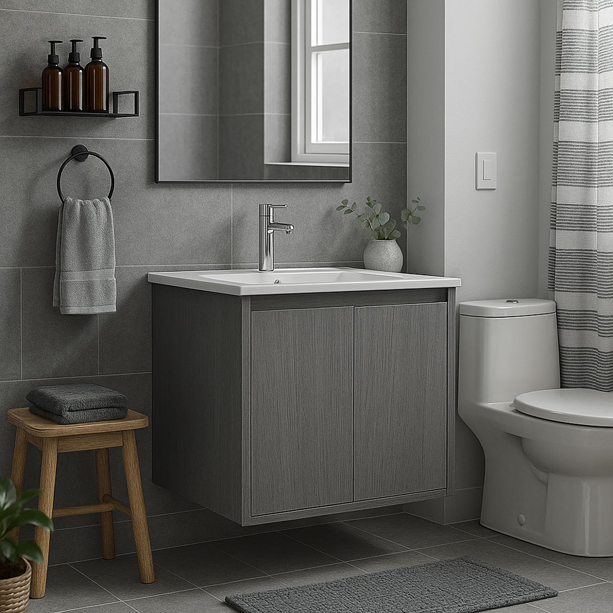 STRETTO - Kit Mueble Amélie 60x46 cm+ Cubierta Ulmo 50x45x46 cm