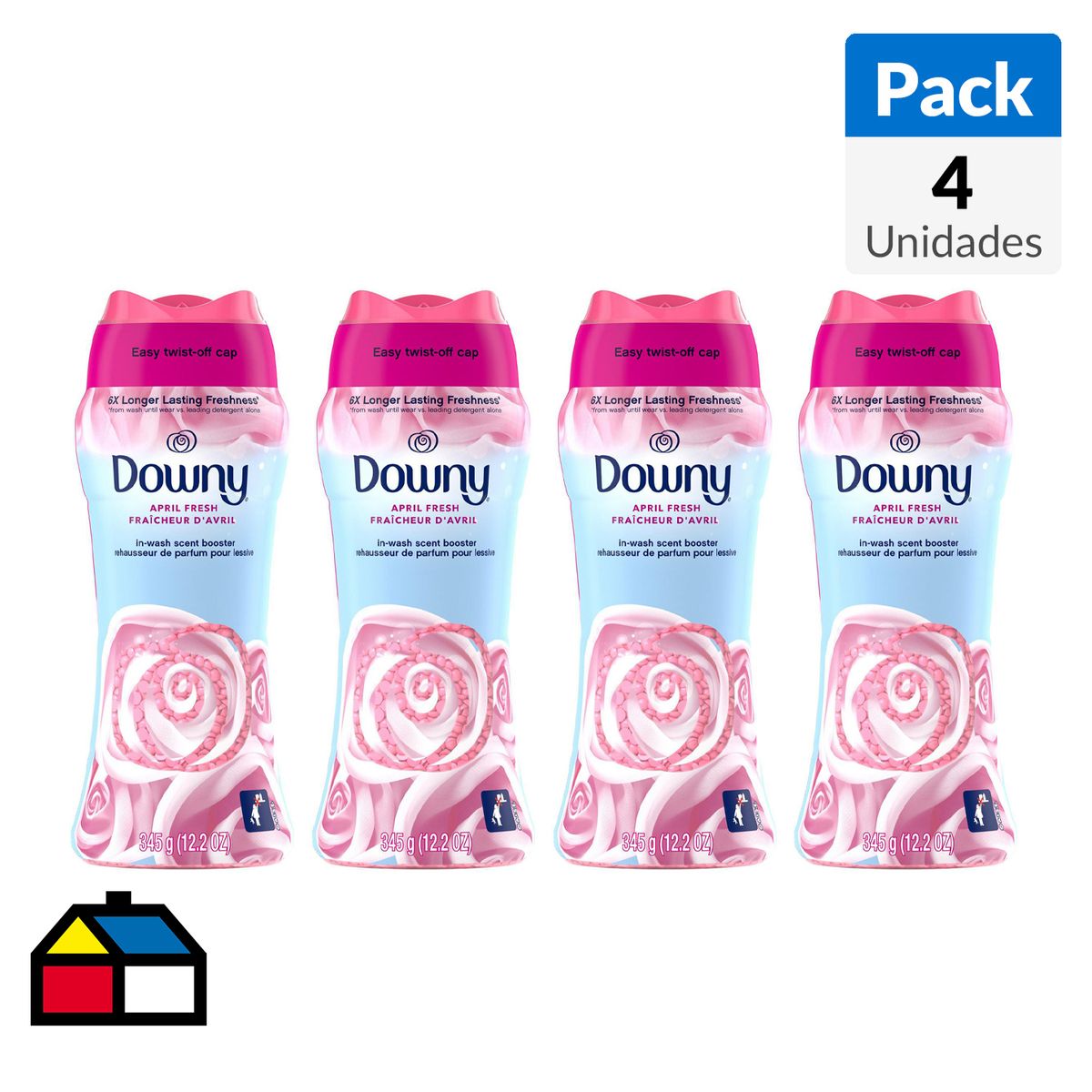 DOWNY - Perlas Aromaticas Pro April 345 gr Pack 4 Unidades