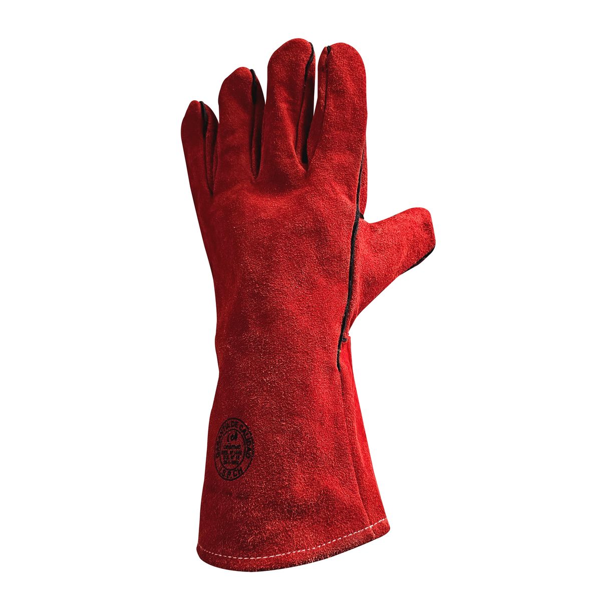 RDL - Guante Soldador de Fibra Natural Talla única Rojo