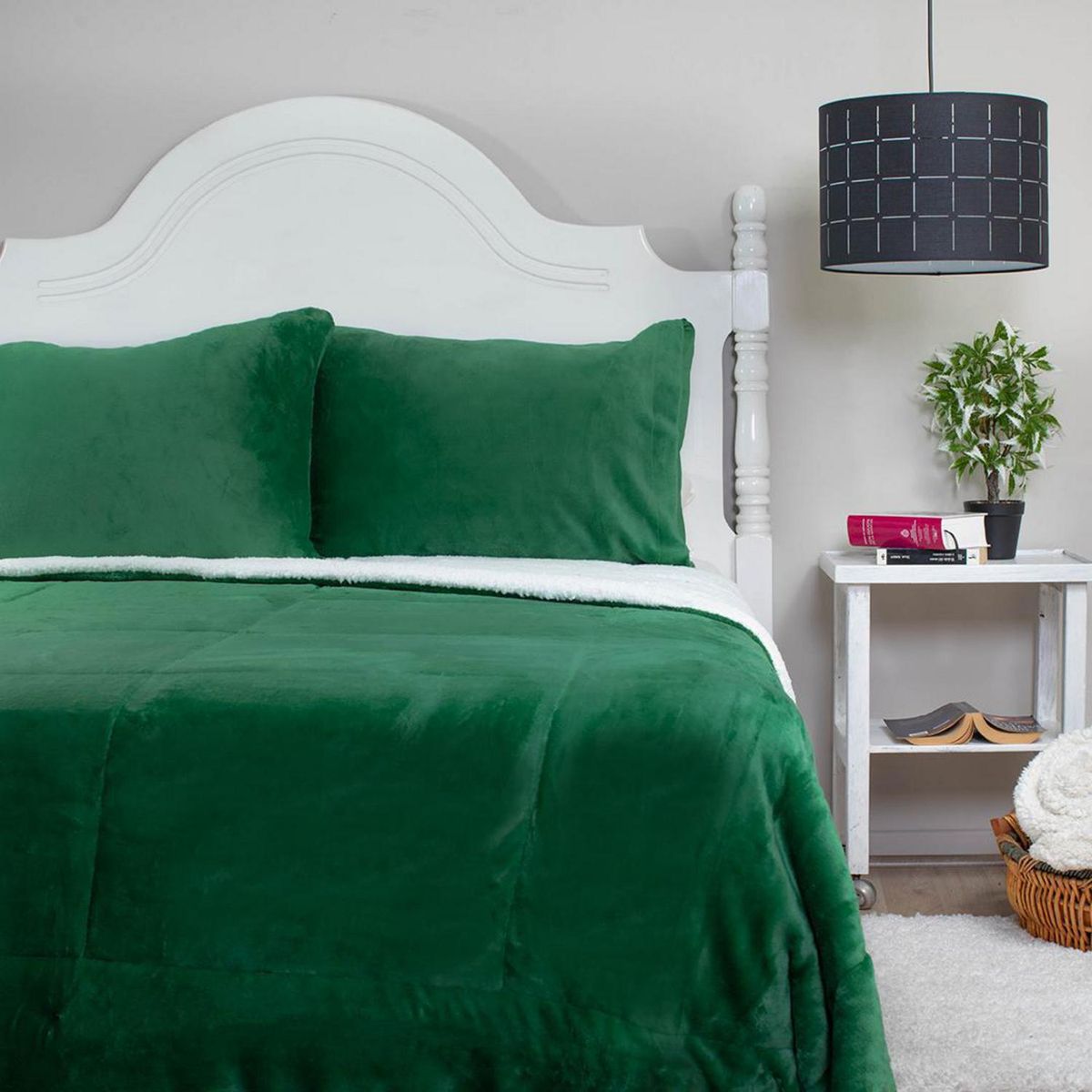 DORAL - Cubrecama Sherpa Flannel Liso