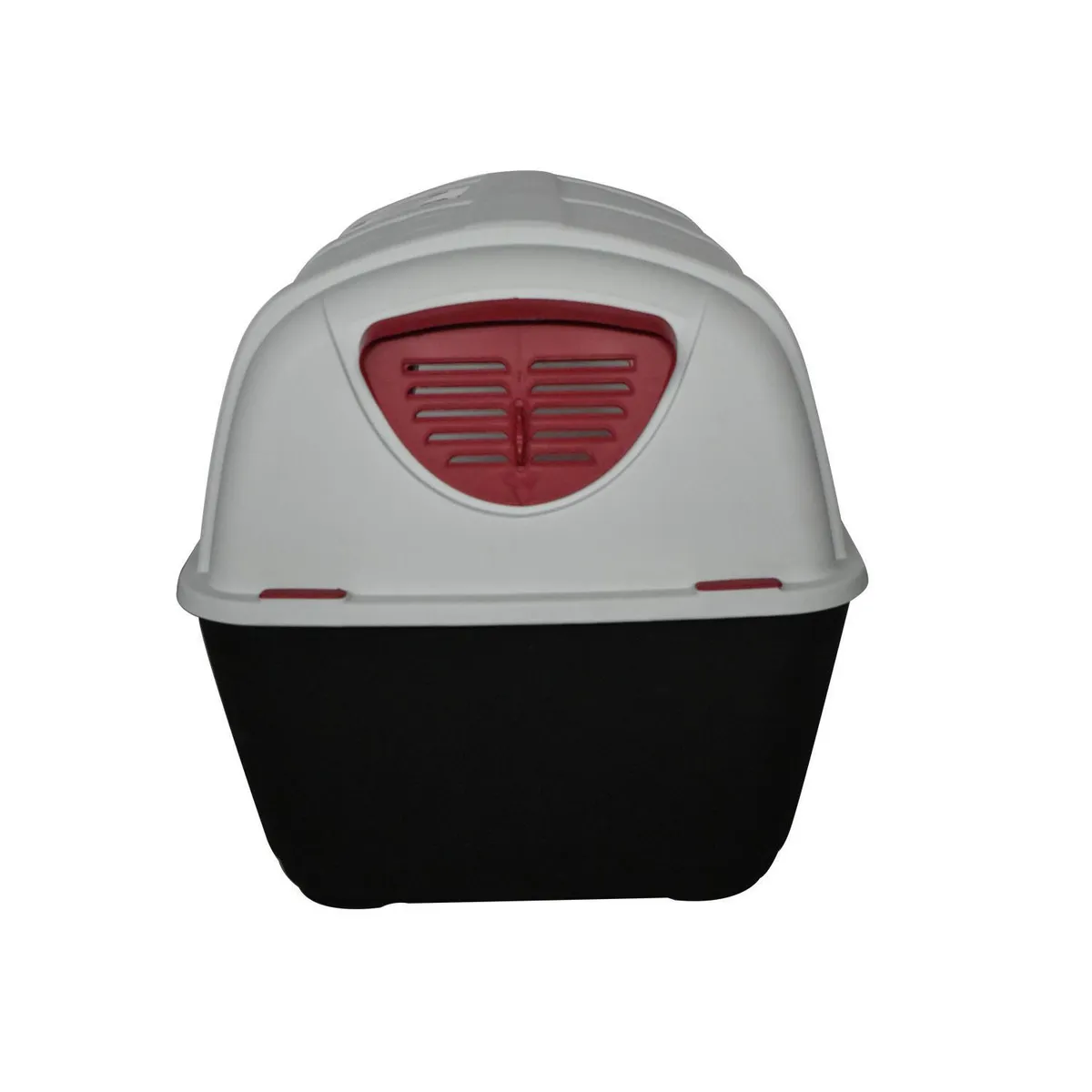 GENERICO - Casa para Perro 65.5x65.5x103.2 cm Blanco/Negro/Rojo