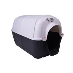 GENERICO - Casa para Perro 65.5x65.5x103.2 cm Blanco/Negro/Rojo